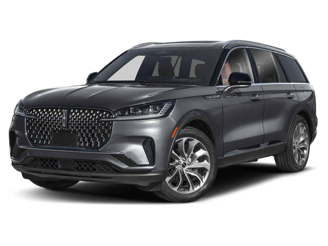 2026 Lincoln Aviator Reserve in Pristine White Metallic Tri-Coat — front three-quarter view