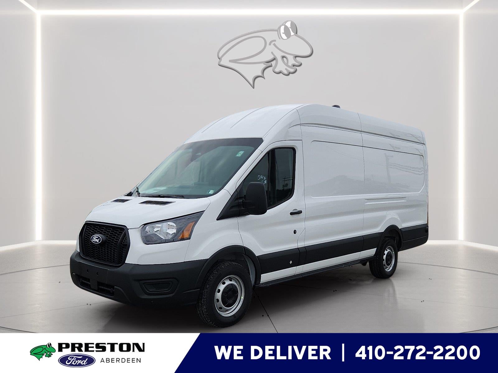 2026 Ford Transit 350 in Oxford White — front three-quarter view