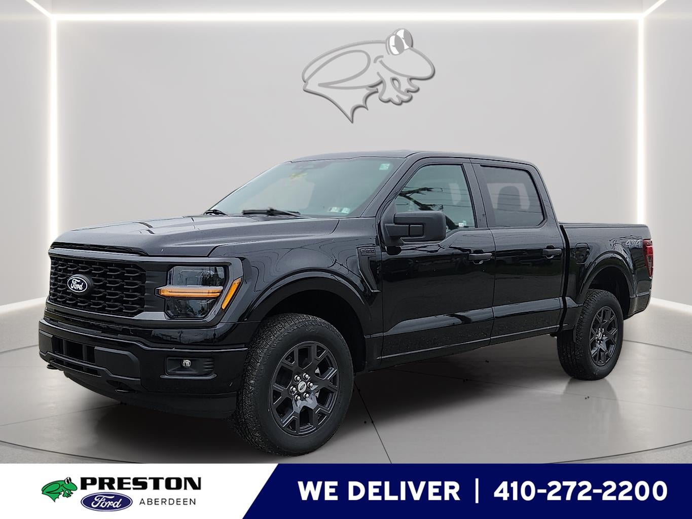 2026 Ford F-150 STX in Agate Black — front three-quarter view
