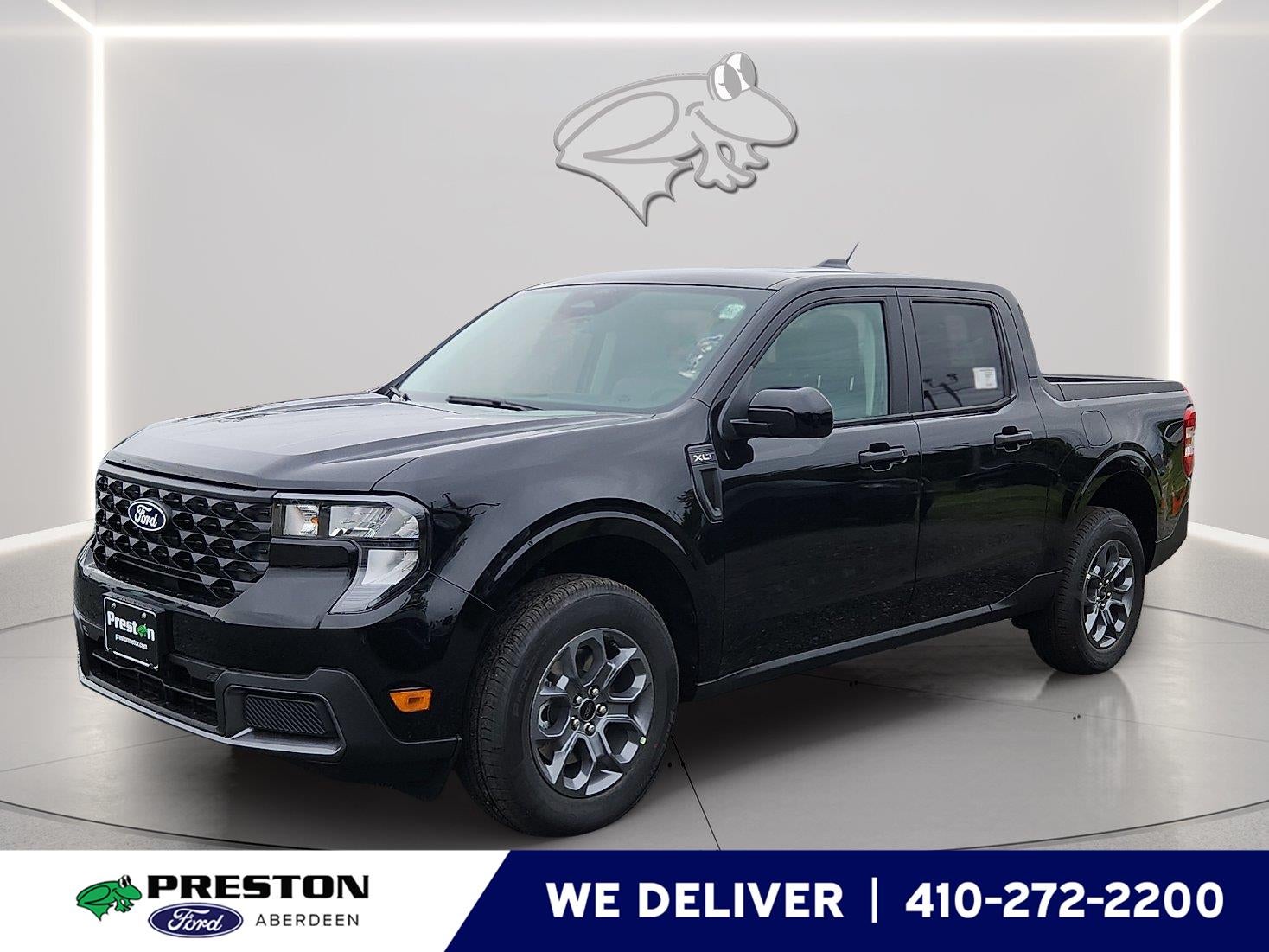 2026 Ford Maverick XLT in Shadow Black — front three-quarter view
