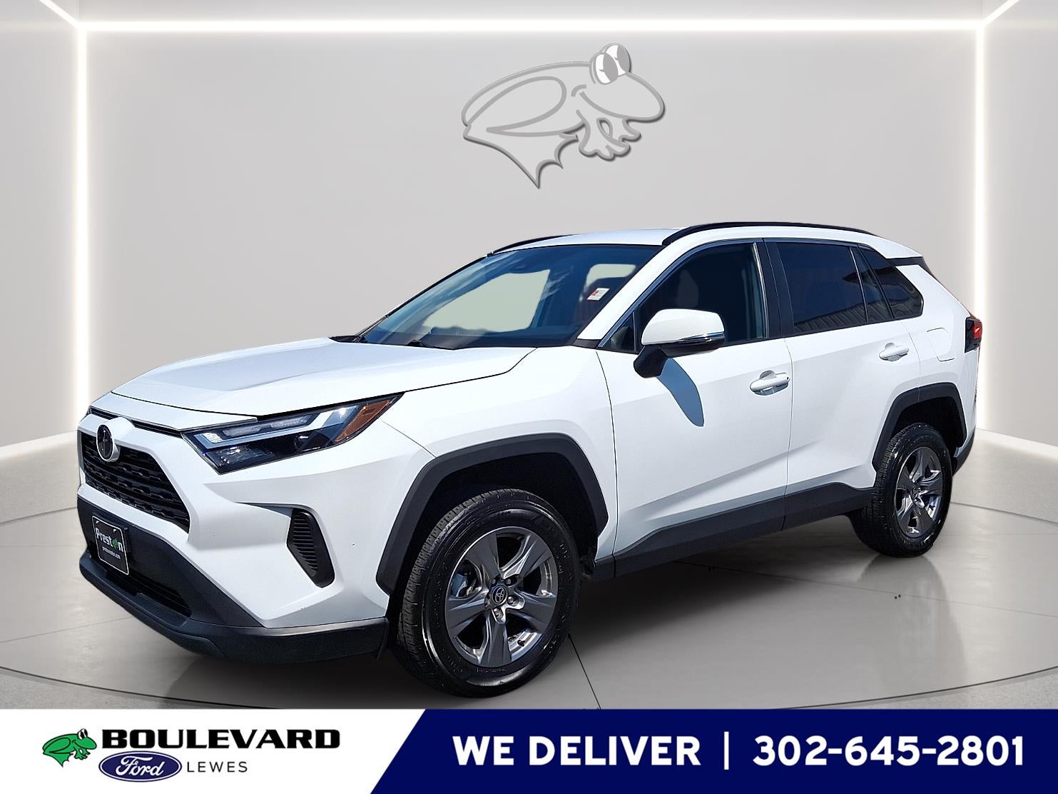 2024 Toyota RAV4 XLE in Ice Cap — front three-quarter view