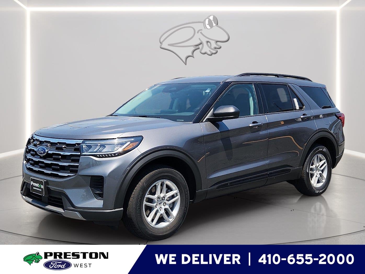2026 Ford Explorer Active in Carbonized Gray — front three-quarter view