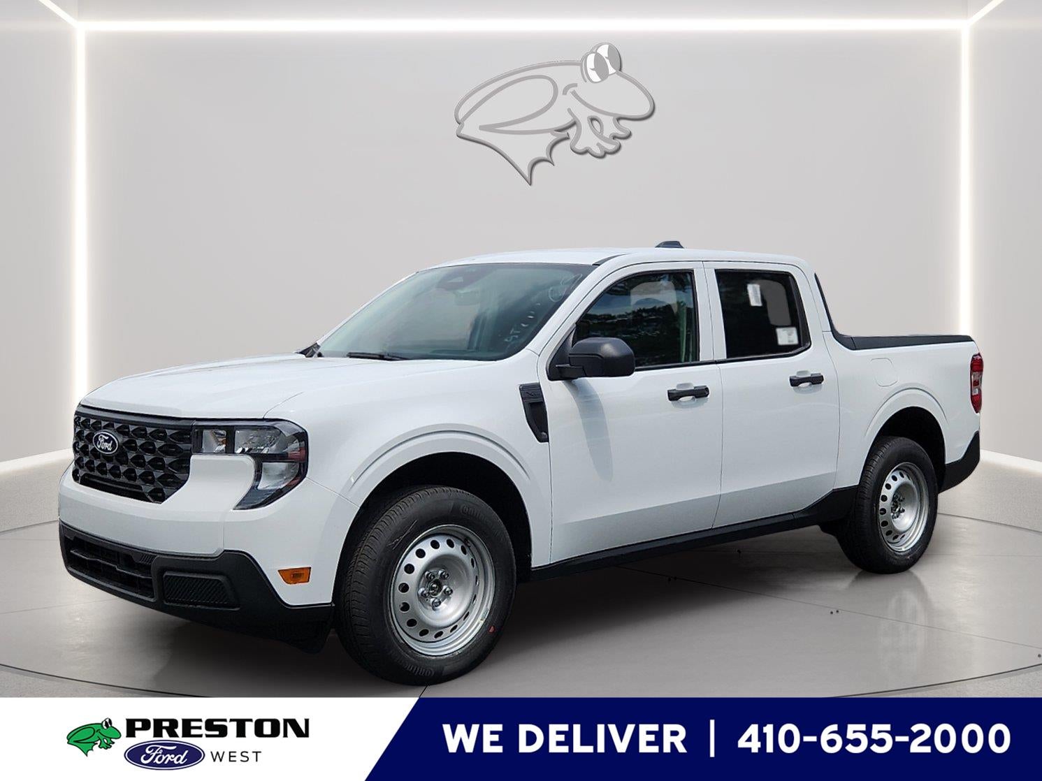 2026 Ford Maverick XL in Oxford White — front three-quarter view