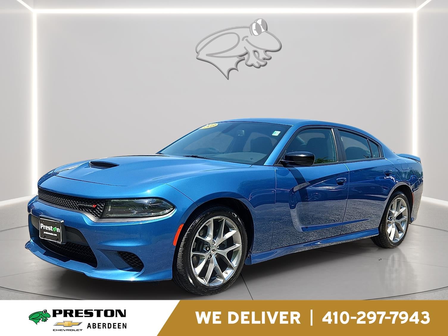 2023 Dodge Charger GT in Blue — front three-quarter view